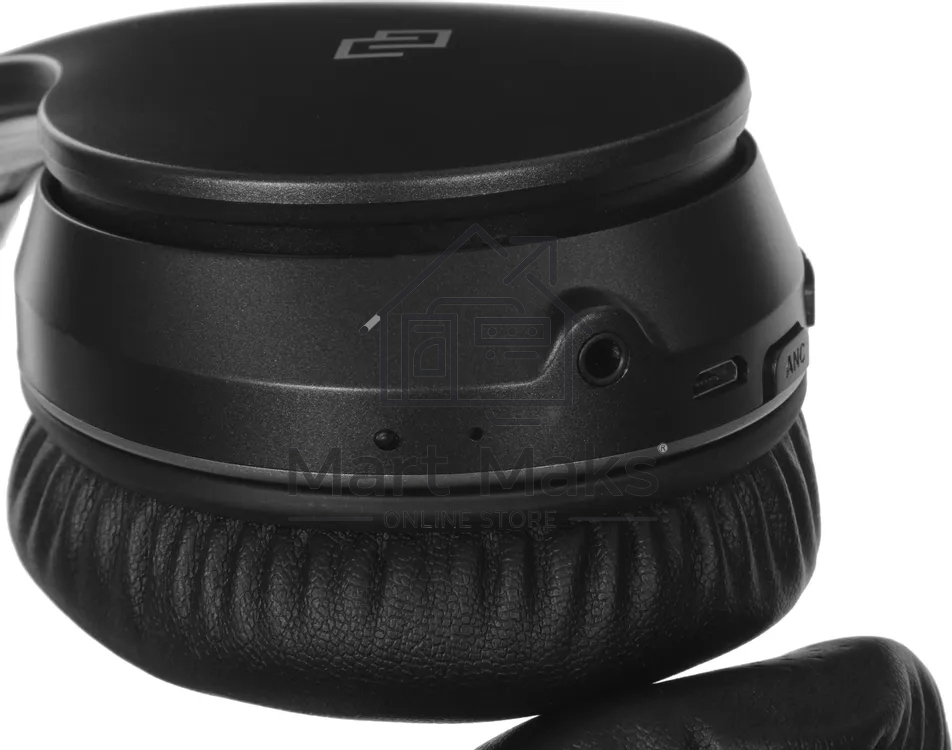 Беспроводные/проводные наушники Digma BT-19 ANC черный, накладные, Bluetooth + проводной, активное шумоподавление, складная конструкция, до 15 ч