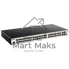 Коммутатор D-Link DGS-1510-52X/A2A, 48×1 Гбит/с + 4×10 Гбит/с SFP+, управляемый