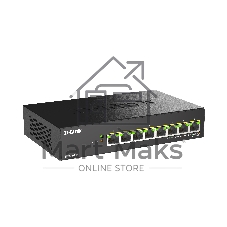 Коммутатор D-Link DMS-108P/A1A, 8×2.5 Гбит/с, неуправляемый