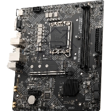 Материнская плата MSI PRO H610M-G OEM LGA 1700, Intel H610, 2xDDR5, 4xSATA, 1xM.2 (PCIe 3.0 x4), 1xPCIe 4.0 x16, 2xPCIe x1, 1xVGA, 1xHDMI, 1xDP, 1x1Gb LAN, 4xUSB-A 5Gbps, 2xUSB-A 2.0, 1xPS/2, 3x3.5 мм, 7.1, чёрный, mATX