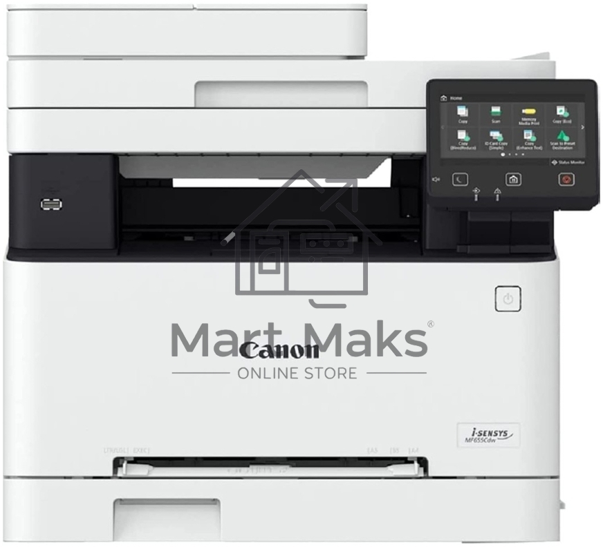 МФУ лазерный Canon i-SENSYS MF655Cdw (5158C004), A4, цветное, печ. 21 стр/мин, скан. до 27 стр/мин (ч/б) 14 стр/мин (цвет), 1200 x 1200 dpi (принтер) 600x600dpi (сканер), USB, RJ-45, Wi-Fi, Air Print, Mopria