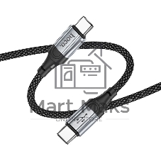 Кабель Hoco X102 Fresh Type-C to Type-C USB Type-C (m)-USB Type-C (m) 1м черный коробка