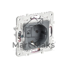 Розетка с/з без защитных шторок 16А IEK SKANDY SK-R05Gr серый