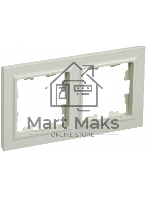 Рамка 2-местная IEK BRITE РУ-2-БрКр бежевый