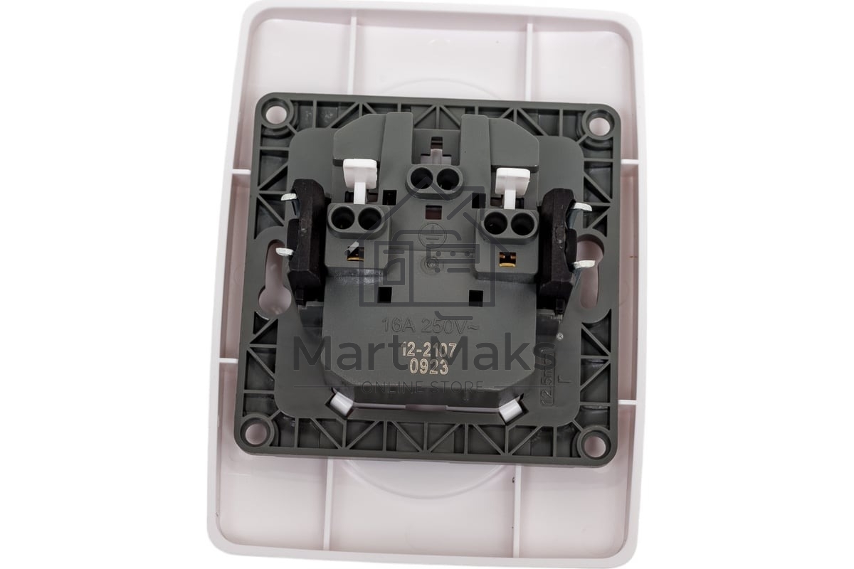 Розетка ЭРА 2X2P, 16A-250В, IP20, Эра12, белый (10/100/1600)