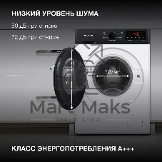 Стиральная машина Hyundai WME8215 класс: A загр.фронтальная макс.:8кг белый инвертер