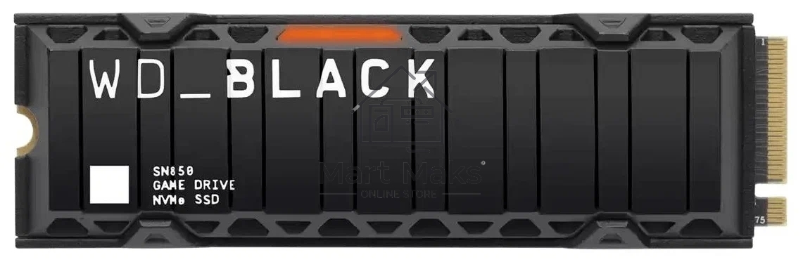 Накопитель SSD WD BLACK SN850, 1Tb, PCIe 4.0 x4, M.2 2280, NVMe, R/W 7000/5300