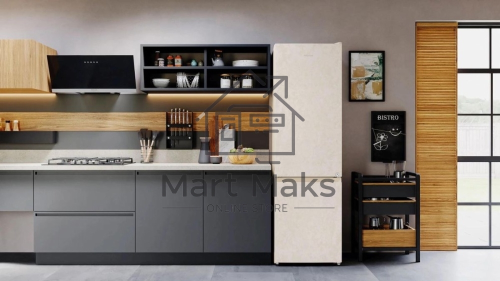 Холодильник Hotpoint HT 4200 AB мраморный двухкамерный 247/78л морозилка снизу, No Frost