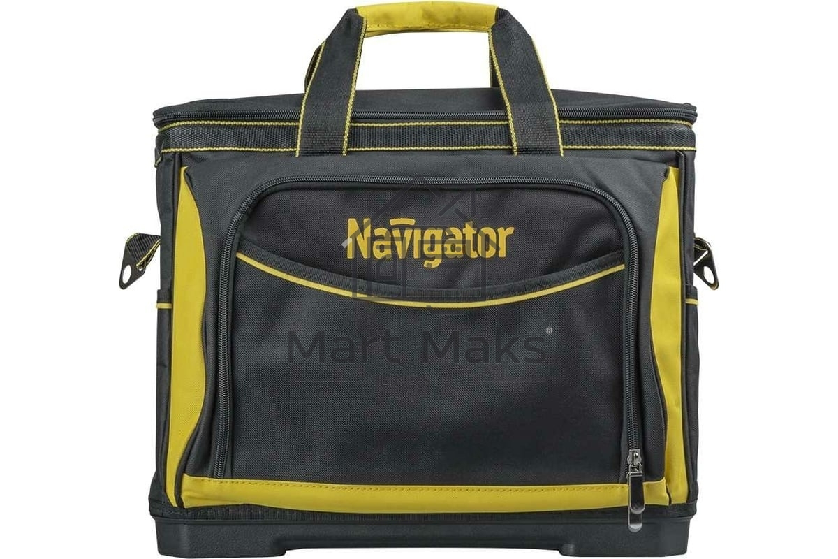 Сумка Navigator NTA-Bag07, 420х230х290мм, пластмассовое дно, черный/желтый