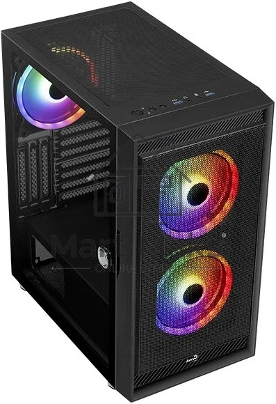 Компьютерный корпус Aerocool / Formula Graphite-G-BK-v2 черный без БП ATX 3x140мм 2xUSB 3.0 audio