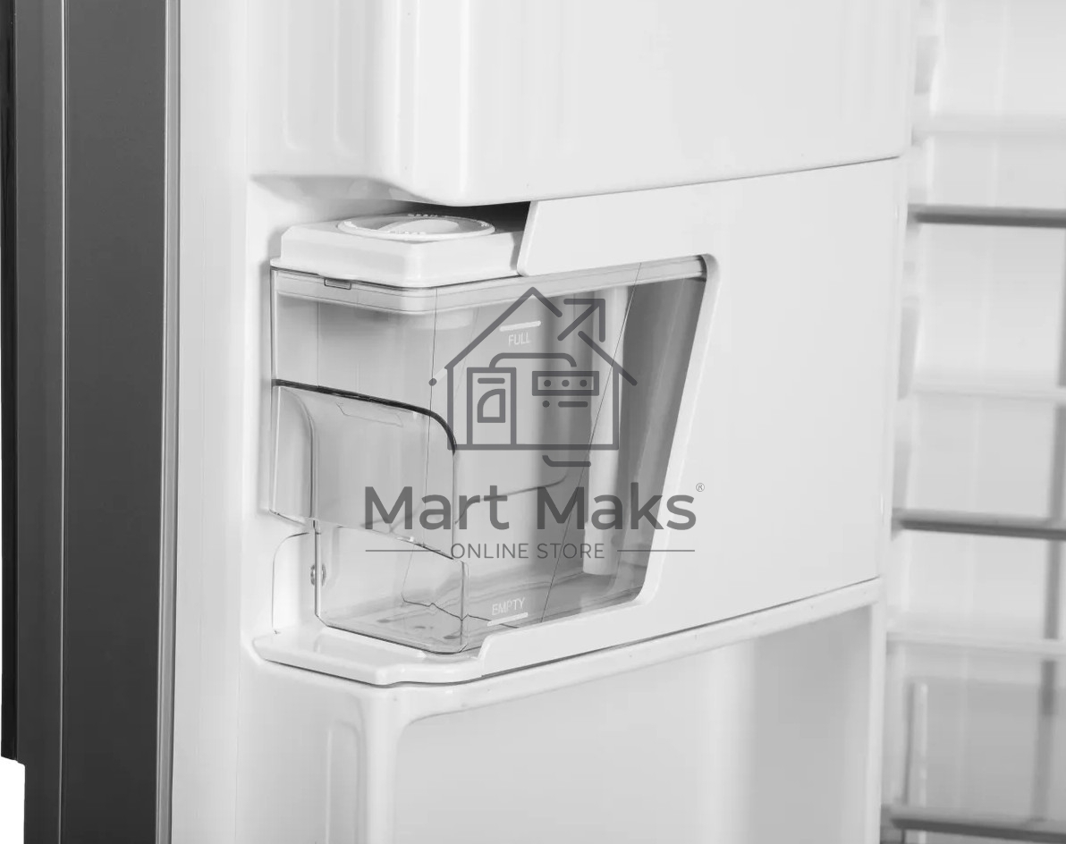 Холодильник Hitachi R-W660PUC7X GS серебристый стекло двухкамерный 396/144л морозилка сверху, No Frost, Side by Side