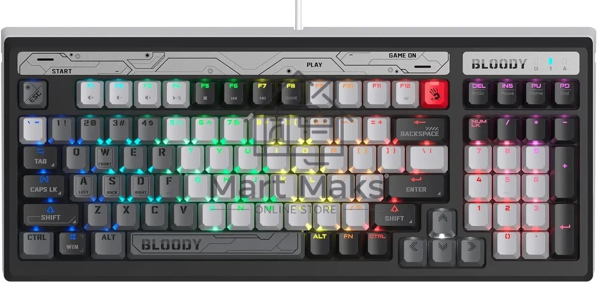Клавиатура A4Tech Bloody B950 механическая серый/черный USB for gamer LED (B950)