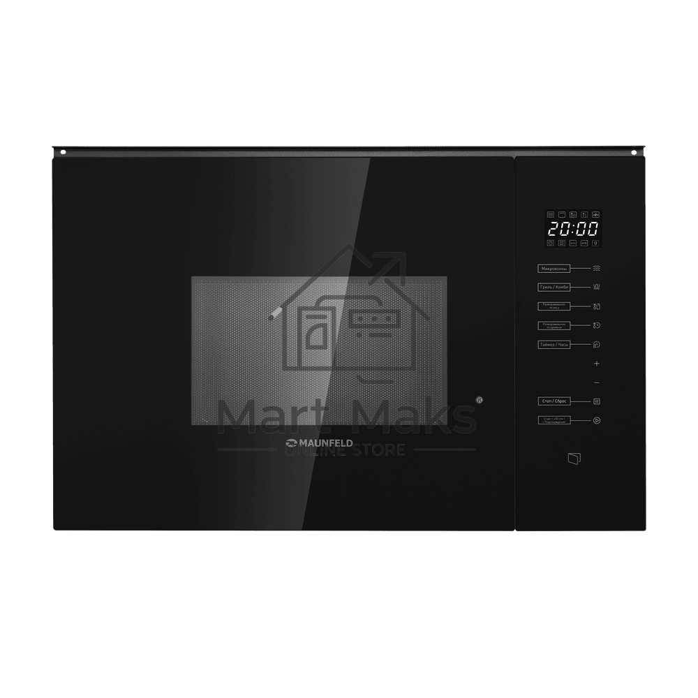 Микроволновая печь встраиваемая Maunfeld MBMO925SGB09 черный, 25 л, 1450 Вт, переключатели -сенсор