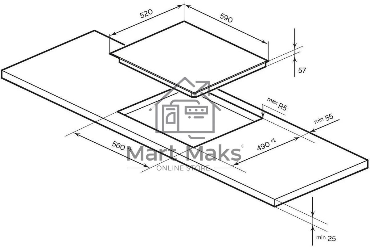 Индукционная варочная поверхность LEX EVI 641C BL черный