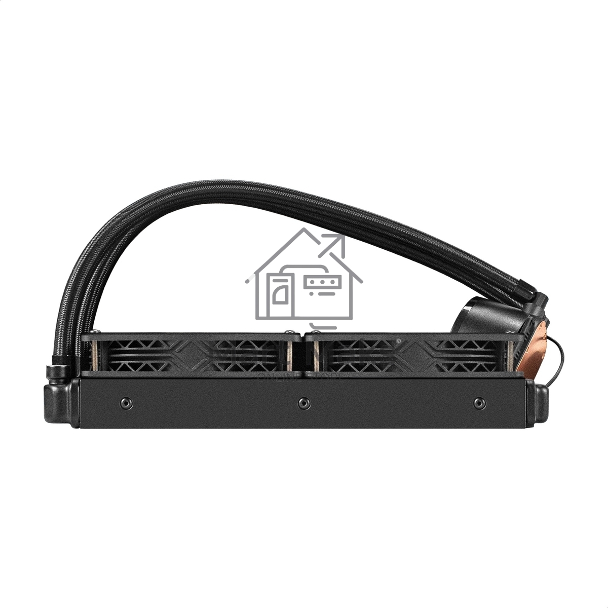 Комплект водяного охлаждения ExeGate BlackWater-240V2.PWM.RGB EX293457RUS черный 120мм алюминий+медь 2000rpm 22db 4-pin