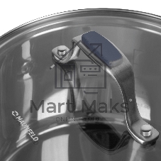 Кастрюля Maunfeld Madison MF40MS01CR из нержавеющей стали со стеклянной крышкой, 20см, 3,6л.