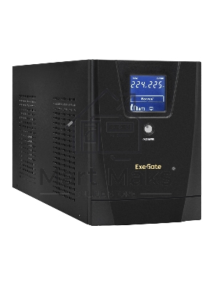 Источник бесперебойного питания ExeGate EX292637RUS SpecialPro Smart LLB-3000.LCD.AVR.2SH.4C13.RJ.USB 3000VA/1800W, LCD, AVR,2*Schuko+4*C13,RJ45/11,USB, металлический корпус, черный
