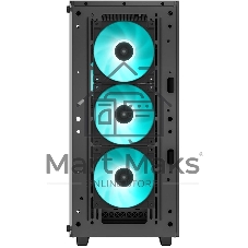 Корпус ATX Deepcool CC560 V2 черный, без БП, боковая панель из закаленного стекла, USB 3.0, USB 2.0, audio