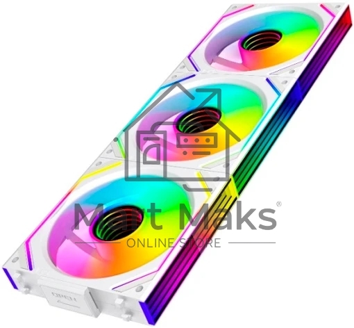 Вентилятор для корпуса Eurocase EU-FN120ARGB_8+16 KIT WH C120SE White / Fan KIT 3 IN 1,3*120 ARGB fans 4pin PWM+AURA 5V3pin female and male connector