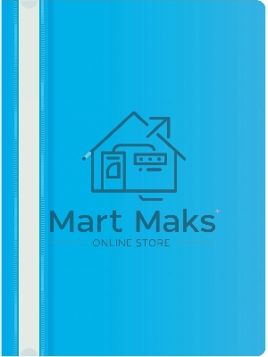 Папка-скоросшиватель Silwerhof Eco A4, прозрачный верхний лист, пластик, голубой