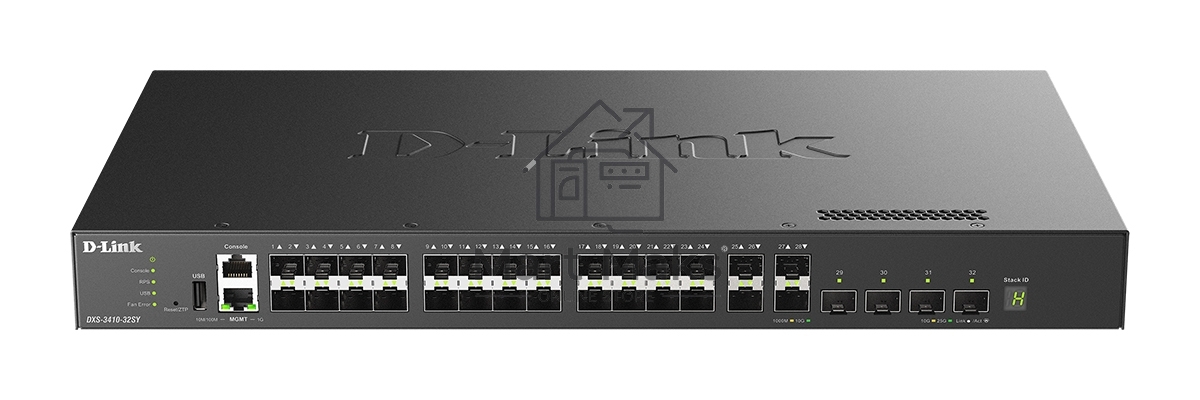 Коммутатор D-Link DXS-3410-32SY/A1A, 28×10 Гбит/с SFP+ + 4×25 Гбит/с SFP28, управляемый
