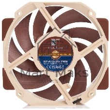 Вентилятор корпусной Noctua NF-A12x25r PWM, 120x25 мм, 0-2000 об/мин, 22.6 дБ, 4-pin PWM, 102.1 м³/ч, 2.34 мм H₂O, подшипник SSO2, бежево-коричневый