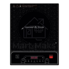 Плита настольная электрическая Zigmund & Shtain ZIP-556 чёрный, 2 кВт, индукция, конфорки - 1, стеклокерамика, сенсор