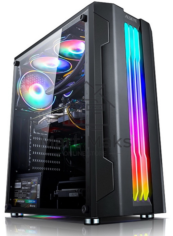 Компьютерный корпус ALSEYE Auro 3.0-B Mini-ITX/Micro ATX/ATX, USB2.0*2+HD Audio+USB3.0*1, 