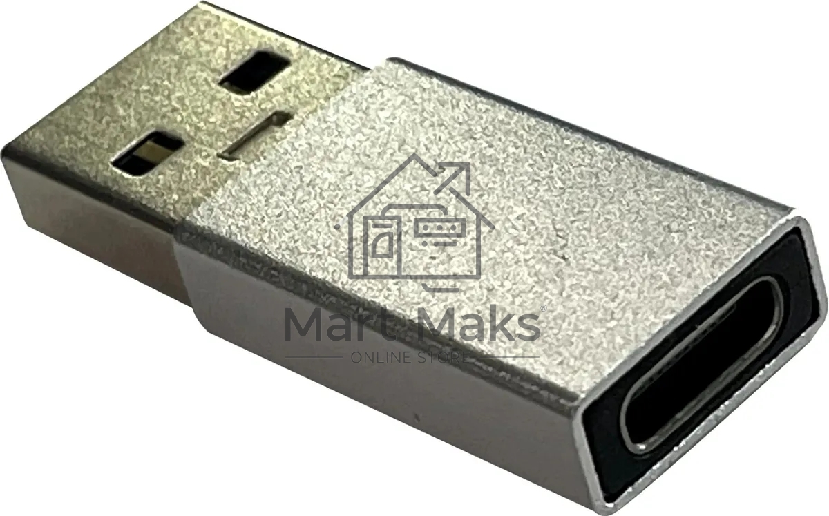 Адаптер Buro ver2.0 USB A(m) USB Type-C (f) серебристый