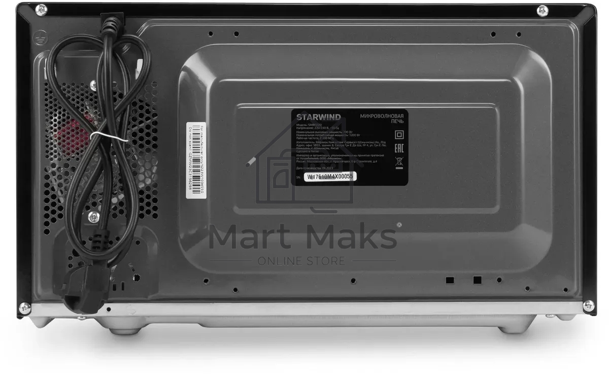 Микроволновая печь Starwind SMW5020 черный, 20 л, 700 Вт, переключатели - сенсор