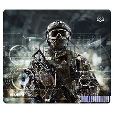 Игровой коврик для мыши (230 х 200 х 2 мм, ткань, резина) SVEN MP-G01S Soldier