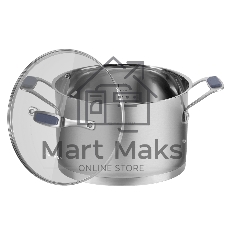 Кастрюля Maunfeld Madison MF40MS01CR из нержавеющей стали со стеклянной крышкой, 20см, 3,6л.