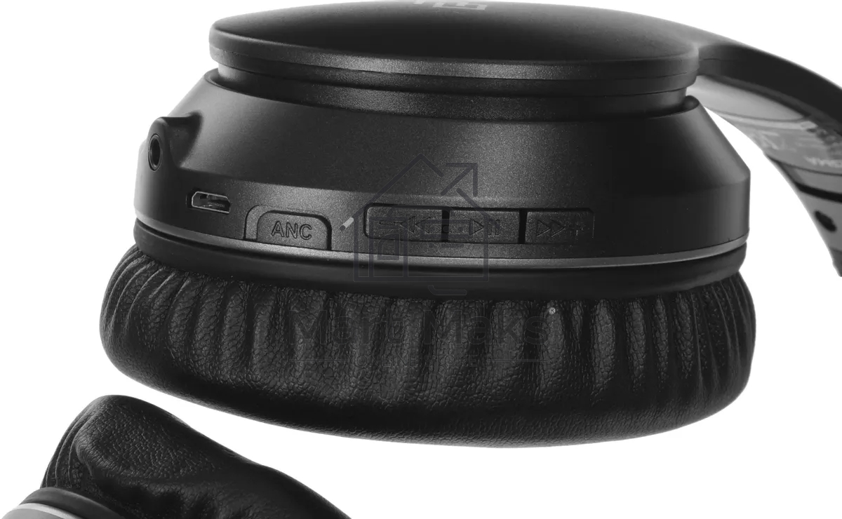 Беспроводные/проводные наушники Digma BT-19 ANC черный, накладные, Bluetooth + проводной, активное шумоподавление, складная конструкция, до 15 ч