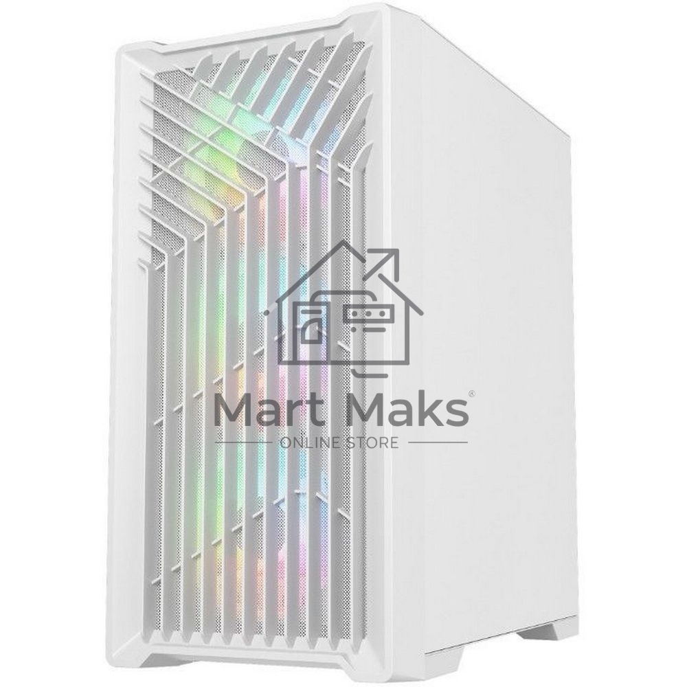 Компьютерный корпус Powercase Mistral Micro X4W, Tempered Glass, 4х 120mm 5-color fan, белый, mATX (CMMXW-L4)