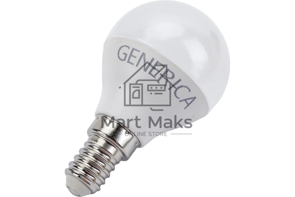 Лампа светодиодная GENERICA LL-G45-10-230-40-E14-G G45 10 Вт шар 4000К E14 230В