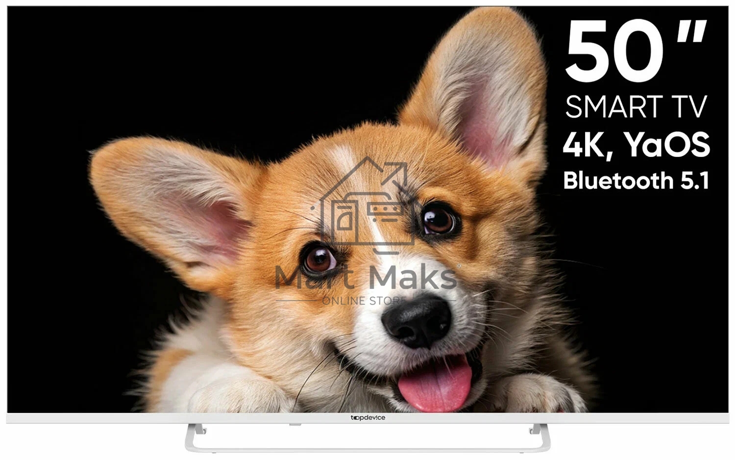 Телевизор TopDevice 50'' TDTV50CS03U_WE белый UHD Smart YaOS 1.5GB 8GB