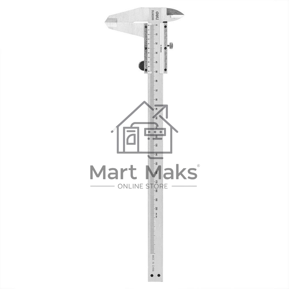 Штангенциркуль Deli DL92200 200мм, метрическая шкала