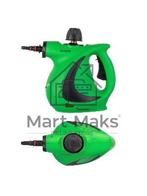 Универсальный ручной отпариватель-пароочиститель Endever Odyssey Q-463, зеленый/черный, мощность 1100 Вт, давление 3,5 бар,производ. 35 г/мин, 6 шт/уп