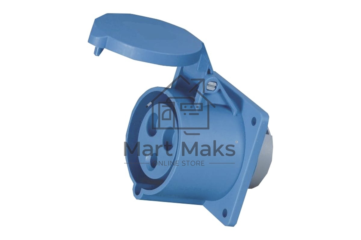 Розетка КЭАЗ 323-32А-6h-220AC-2P+PE-IP44