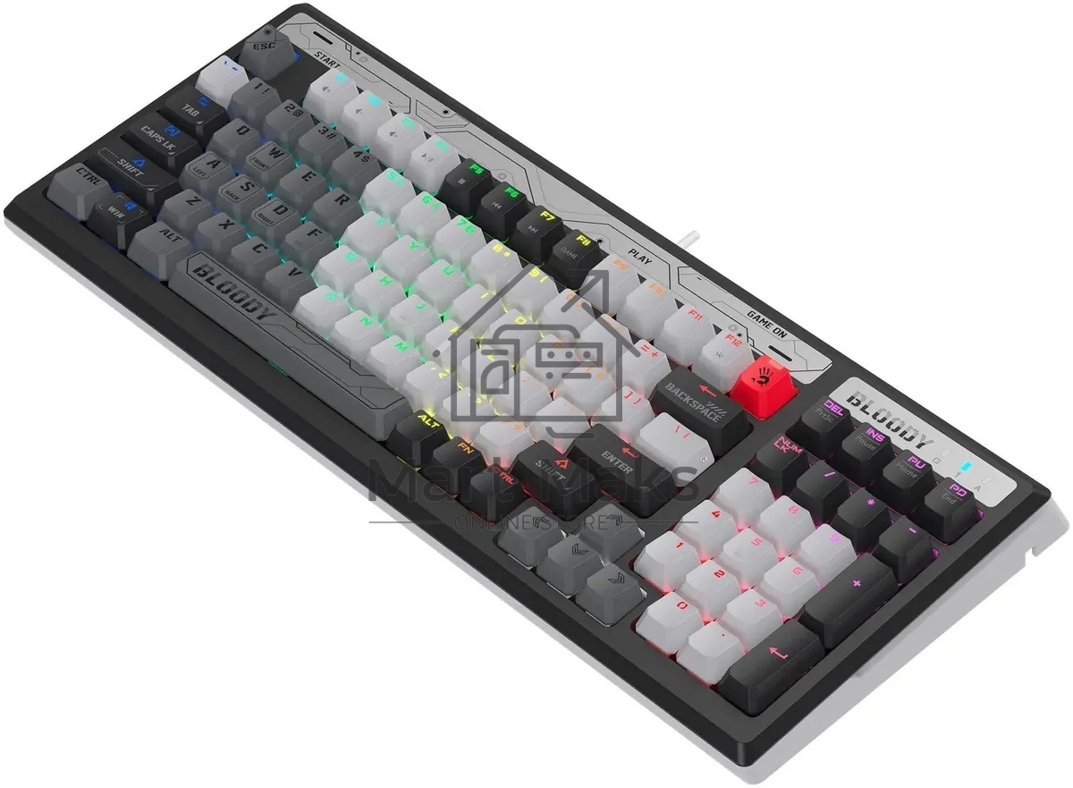 Клавиатура A4Tech Bloody B950 механическая серый/черный USB for gamer LED (B950)