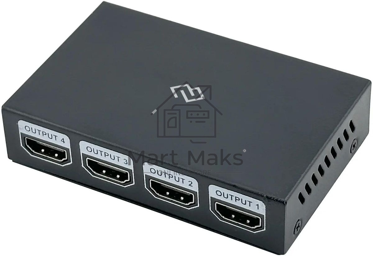 Сплиттер аудио-видео Digma DHSP-v1.4x4 HDMI (f)/4xHDMI (f) черный