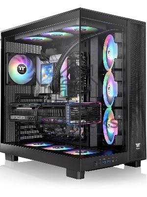 Компьютерный корпус Thermaltake View 380 XL TG ARGB черный без БП E-ATX 2x120мм 2xUSB3.0 audio bott PSU