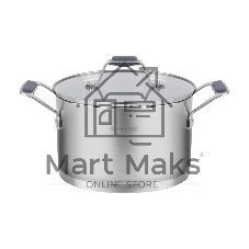 Кастрюля Maunfeld Madison MF30MS01CR из нержавеющей стали со стеклянной крышкой, 18см, 2,6л.