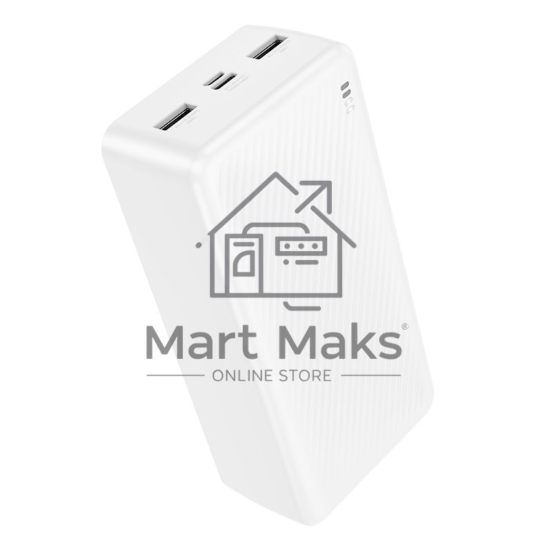 Портативный аккумулятор BOROFONE (6941991116421) BJ55B 30000mAh 2USB 2A LED-индикатор, белый