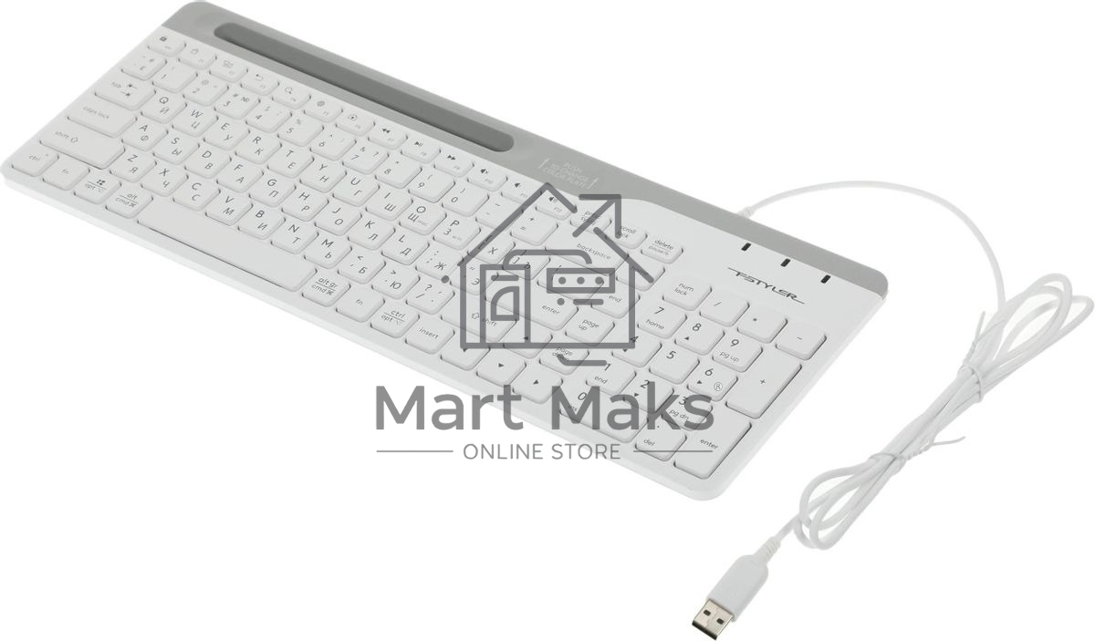 Клавиатура A4Tech Fstyler FK25 проводная, USB, белый/серый