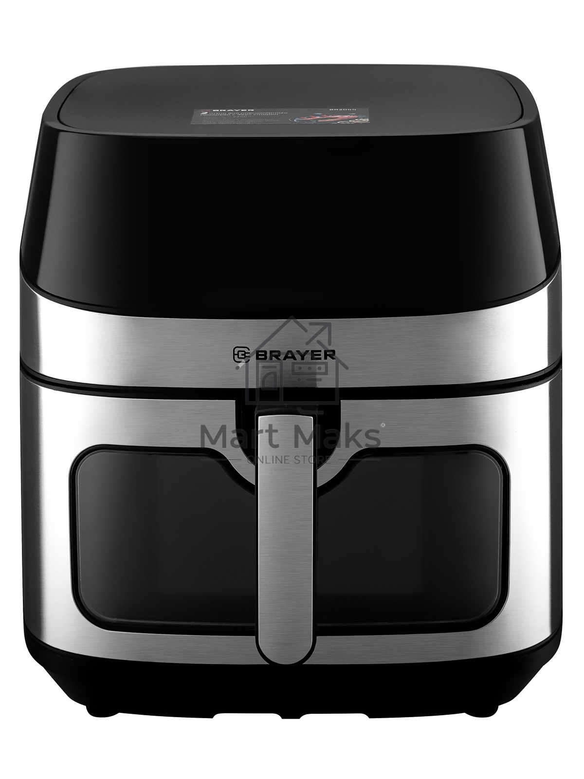 Аэрогриль Brayer 2044BR черный, 2200 Вт, 8 л, сенсор, 10 программ
