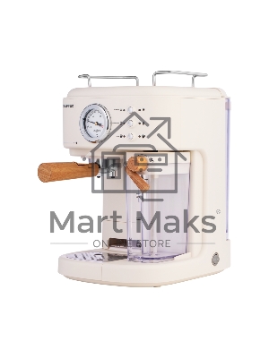 Кофеварка рожковая Maunfeld MF-737BG PRO бежевый, исп. кофе - молотый, 1.5 л, 1250 Вт, 15 бар