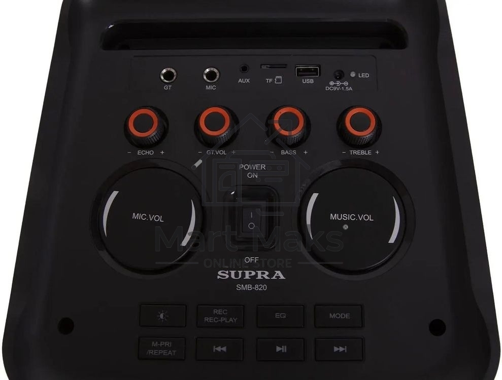 Минисистема SUPRA SMB-820 черный 550Вт FM USB BT SD