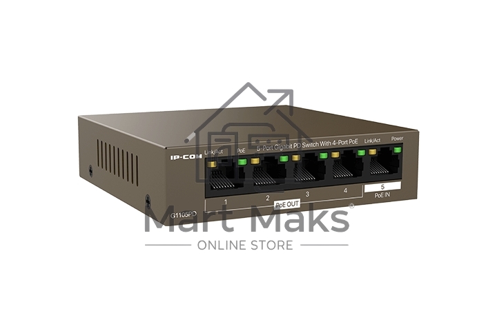 Гигабитный коммутатор IP-COM G1105PD-5-портовый PD с 4 портами PoE