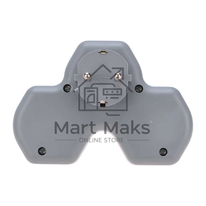 Двойник Rexant электрический (разветвитель) 16А с/з + USB-A + USB-C с защитными шторками, белый